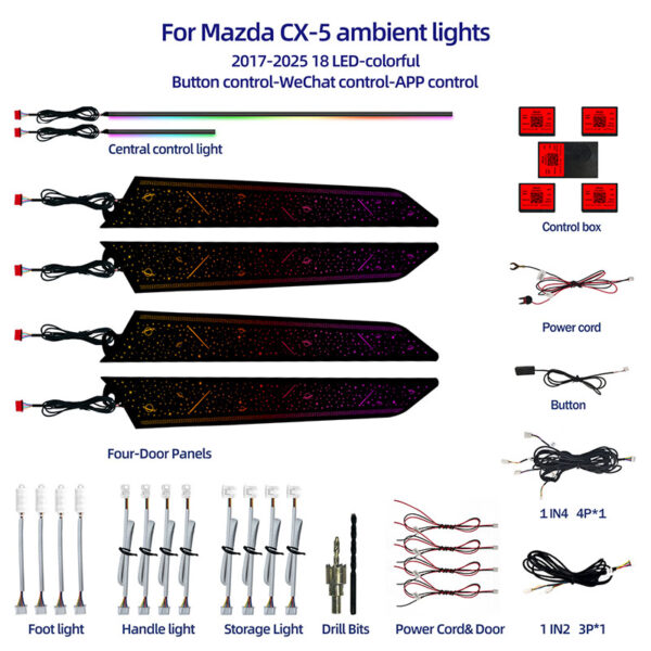 256 Color Ambient light kit for Mazda CX-5 - Image 2